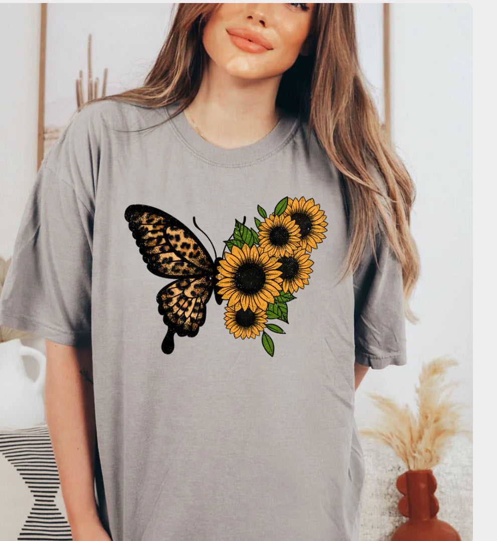 Sunflower Butterfly Shirt