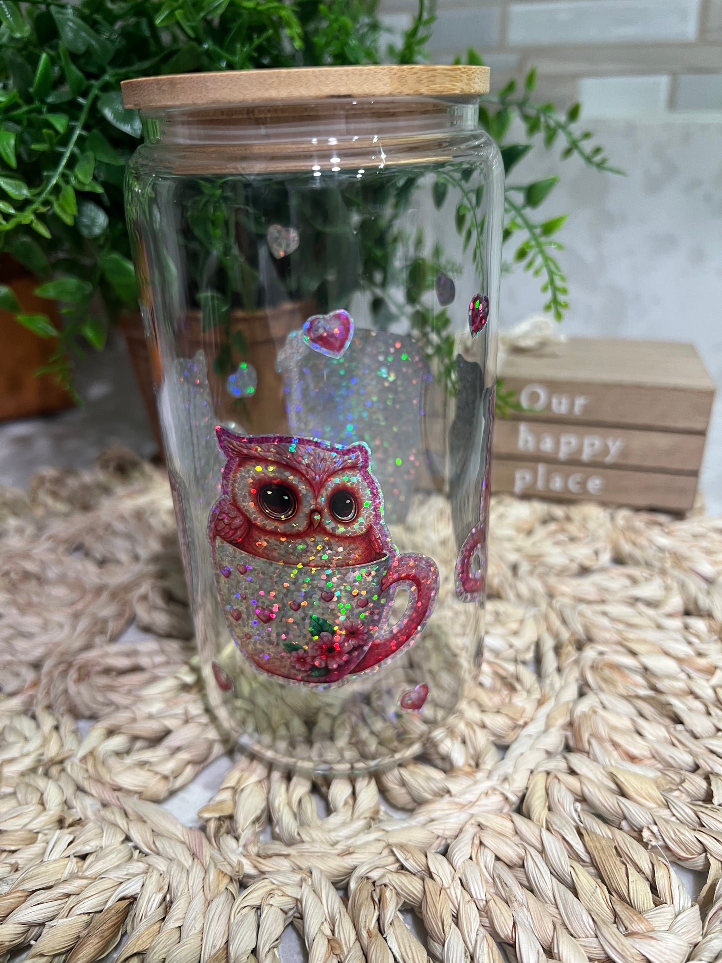Pink Owl Libbey Glass