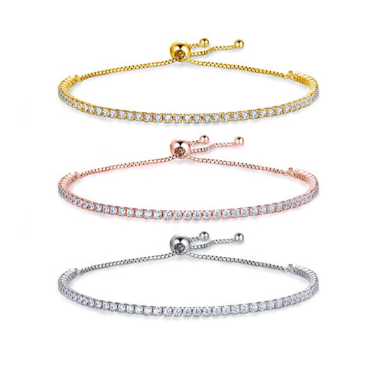 Tennis Sterling Silver Bracelets & Bangles Fashion Jewelry SALE