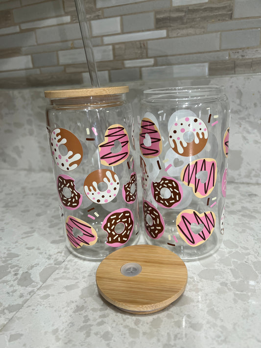 Sprinkle fun Donuts Glass